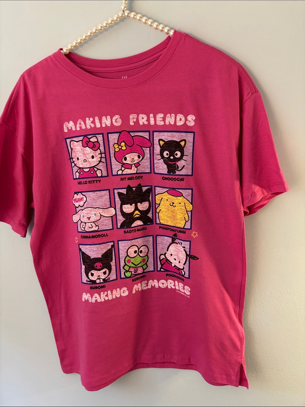 GAP Bright Pink Hello Kitty & Friends Graphic Tee